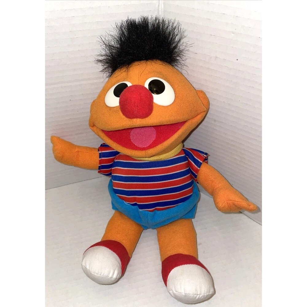 Vintage Tickle Me Ernie Soft Doll TYCO 1996 Giggles and Shakes Sesame Street